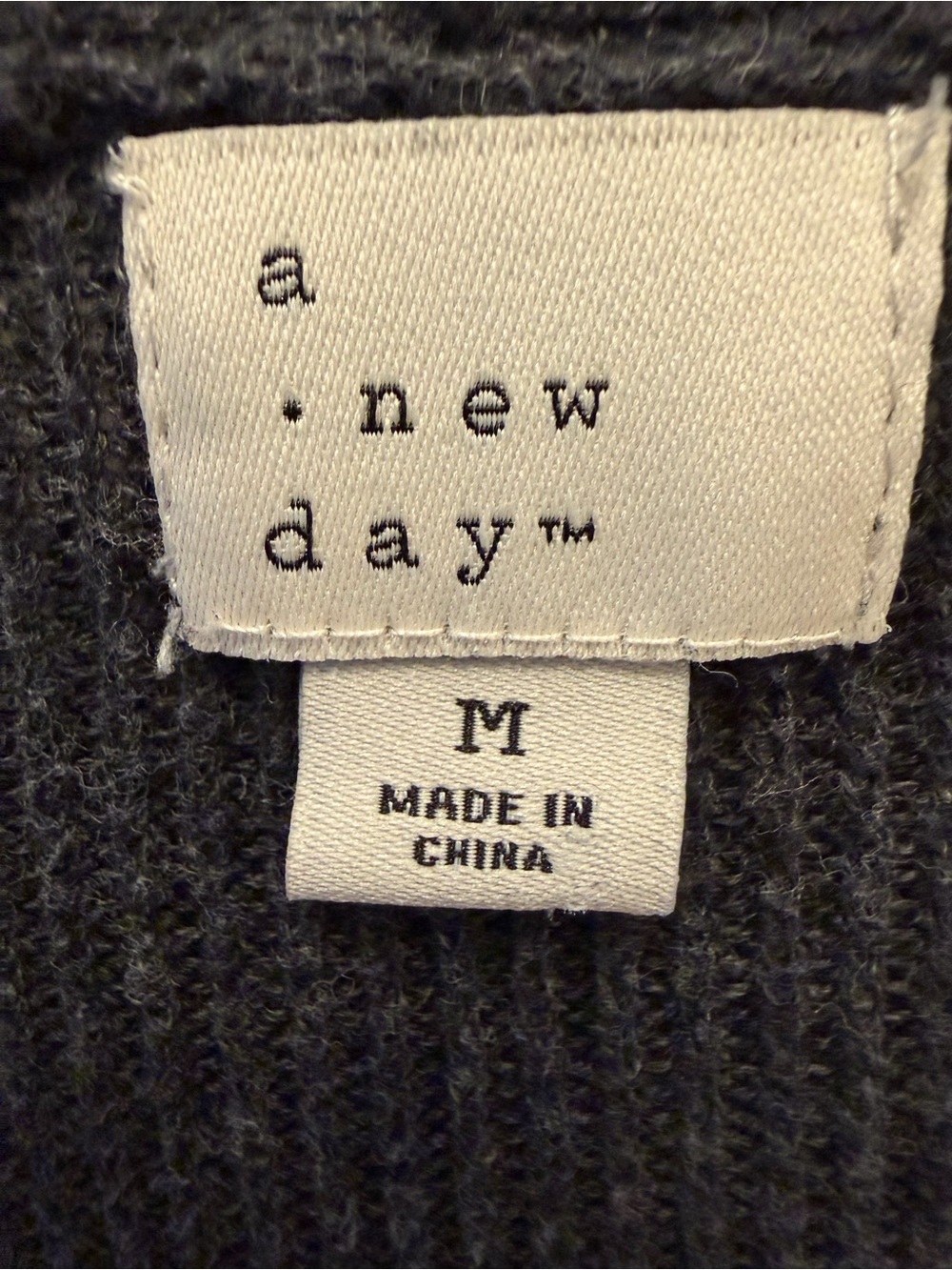 A New Day Women’s Charcoal Gray Open Front Cardigan – Size Medium - Picture 2 of 2